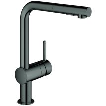 Miscelatore Monocomando Lavello Minta 30274 L-uscita Azb. Doccia Di Risciacquo In Grafite Dura
