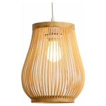 Suspension, Rétro Gourde Couloir Lampe Tissé Lanterne Simple Lumière Plafonnier Pendentifs Luminaire Suspendu Éclairage Avec Forme Rotin Pour Teahouse