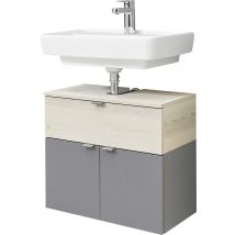 Pelipal Waschbeckenunterschrank Quickset 394 Quarzgrau/akzent Polar Pinie 80 Cm Spiegelschrank
