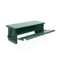 Alice's Garden Futtertrog für Hühner – Automatisch – 5 kg – Verzinkter Stahl – Grün – 51 x 38,5 x 19 cm
