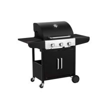 Barbacoa De Gas Okg 3 Fuegos, 122x59 Cm, H 112, Qlima