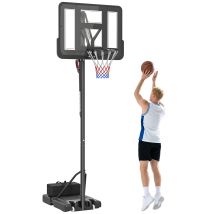 Sportnow - Basketballkorb Outdoor, Verstellbare Korbhöhe 230-305 Cm, Basketballständer Mit 110 X 75 Cm Bruchsichere Rückwand Mit Rädern, Gefederter 