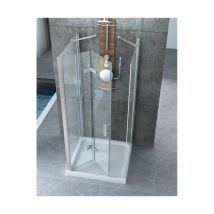Cabina Box Doccia 3 Lati Anta A Libro 60 70 80 90 100 A Battente Porta Cristallo - Misura Box 3 Lati 100x70x100