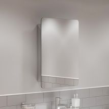 Artis - Single Door Bathroom Mirror Cabinet Cupboard Stainless Steel Wall Mounted 460mm