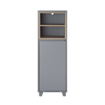 Mobiletto Da Bagno Con Cesto Portabiancheria Mobiletto Salvaspazio Cassettiera Bagno 35x30x105cm Grigio Bzr146-dg - Sobuy