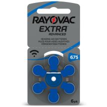 Pile Pour Appareil Auditif Rayovac, Extra Advanced, Taille 675, Lot De 6