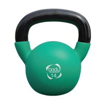 Kettlebell 14kg Verde Con Base Piatta E Manico Ergonomico
