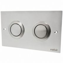 Placa De Accionamiento Neumática Inox Doble Pulsador Para Inodoro Empotrado Winner - Valsir
