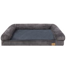 Bingo Paw - Bingopaw Orthopädisches Grosse Hunde Hundebett, Waschbar Flauschig Hundesofa Hundekorb Mit Schaumkissen - Rutschfest Hundebetten Grau Xl 