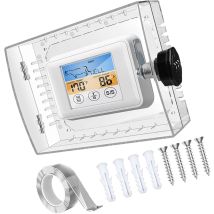 Grand Boîtier De Verrouillage Transparent Pour Thermostat Avec Serrure À Combinaison Et Protections Ajourées Pour Thermostats Muraux