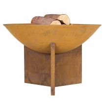 Braséro En Fonte Ø 56 Cm – Hauteur 38 Cm – Couleur Rouille Naturelle – Aucun Entretien – Garantie 2 Ans – La Hacienda