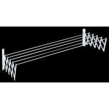 Tendedero Extensible 100cm Blanco , Tendedero Mural Extensible, 100 Cm. Diseño Clásico. Estructura De Aluminio Y Resistencia De Acero. Resistente A La