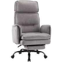 Iwmh Chaise De Bureau, Fauteuil De Bureau En Tissu Avec Appui-tête Et Repose-pieds, Siege Ergonomique Avec Accoudoirs, Canapé Réglable En Hauteur Avec