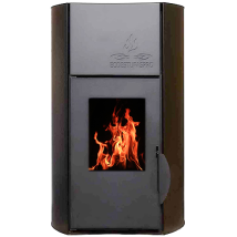 Ecoestufaspro - Hidroestufa De Pellets Hydra 18 Negro, 18kw, Hasta 150m3