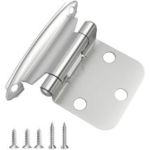 Pack Of 10 Silver Self Closing Cabinet Hinges With Screws Metal Furniture Hinge