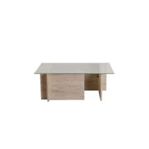 Calicosy - Tavolino Con Piano In Vetro L105 Cm - Noah
