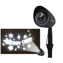 Proyector Led Feliz Navidad – Luz Blanca – Exterior – Fácil Instalación