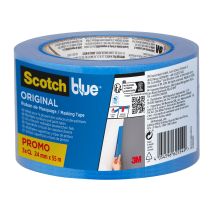 Ruban De Masquage Multi-surfaces Scotchblue , 24 mm X 55 m, 3 Rouleaux/emballage, 100% Pefc, Sgsch-pefc-coc-110078
