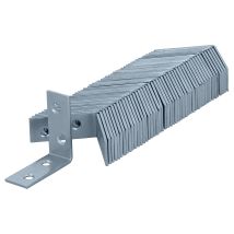 Helpmate - 48 Pezzi Angolari A Sedia 40x40x15 Mm - Connettore Galvanizzato Blu Senza Cromo Vi - Sostegni Ad Angolo Per Mobili Con Protezione Corrosiva