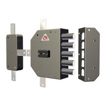 DOM Doppelbart-Diebstahlsicherungsschloss CR Art.2300 – 5-fach Verschluss – Einlass 60mm – Kastenmaß 130x164mm