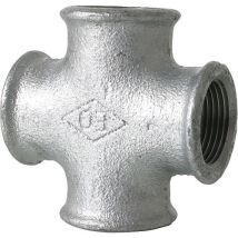 Raccord En Fonte Malleable Galva Nr.180 Raccord En Croix Filet Femelle Diam. 3/4"