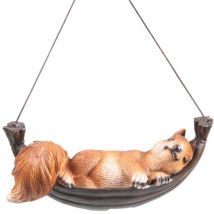 Ecureuil rigolo en résine – Statue animaux – Hauteur 9 cm – Longueur 20 cm – Profondeur 10 cm