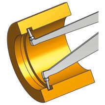 Innenschnelltaster Intertest – Messbereich 30–50 mm – Ablesung 0,01 mm – Nuttiefe 7 mm – Nutbreite 1,2 mm – KRÖPLIN