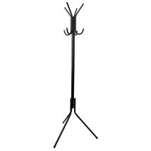 Appendiabiti Ara con 8 ganci, da terra, acciaio, nero – 178cm x 62cm – Box And Beyond