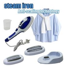 Dampfbügeleisen Mit Kratzfester Bügelsohle, Netzkabel, Automatischer Abschaltung, Tropfstopp, 2000 Watt, Blau