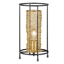 Honsel Leuchten - Schreib Tisch Lampe Wohn Zimmer Leuchte Käfig Bienen Waben Nacht-licht Gold Leuchte Honsel 50157