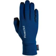 6, Blu Navy: Guanti Da Equitazione Roeckl Invernali Modello Weldon Compatibile Con Touchscreen E Grip Antiscivolo