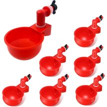 6 Stück Automatische Trinkbecher Für Hühner, Plastikschüssel, Geflügel-wasserspender, Automatische Trinkwasserbecher Für Küken, Wachteln, Enten, Vögel