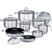 Gsw Alara - Batterie De Cuisine 14 Pieces En Acier Inoxydable - Tous Feux Dont Induction