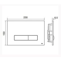 Pulsador GLAM Blanco para cisternas empotradas OLI – Acabado metalizado – Compatible con OLI120 Plus, OLI74 Plus, Expert Plus, Quadra Plus Direct