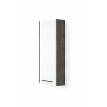 Meuble Colonne De Salle De Bain 124x17x40cm Aquance 1 Porte Droite Blanc Mat - Mdayn4035204