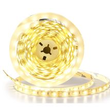 Striscia Led 5m Luce Calda 12v 600lm 5730 Flessibile Siliconata Fila Singola