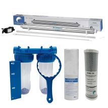 Desineo - Pack Sterilisator 16w + 1 Ersatzlampe + Doppel-filter-wasserfiltration + Filter 2