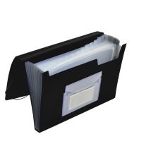 Carpeta Negra Q-connect De 12 Compartimentos Kf01276