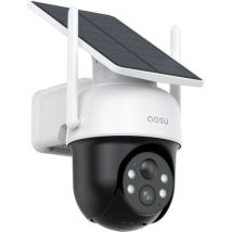 Aosu - 2k Überwachungskamera Aussen Solar Akku 3mp [360° Ptz Panorama, Integrierter Solarpanel] Kabellos Pir-personenerkennung Automatische Verfolgung