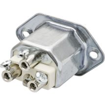 444055 Warmgeräte-steckverbinder 444 Chassisstecker, Einbau Gesamtpolzahl: 2 + Pe 16 A Meta - Kalthoff