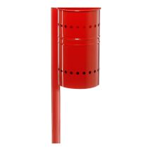 Poubelle Extérieure Andrys H120 Rouge À Fabriquer