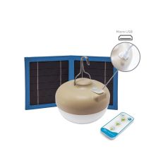 Lampadina Led Cherry Con Ricarica Solare, Batteria Ricaricabile E Telecomando. 900 Lumen Di Luce Calda