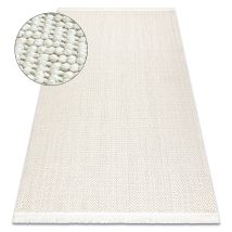 Tappeto Nano Fj86b Spina Di Pesce, Loop, Tessuto Piatto Bianco White 120x170 Cm