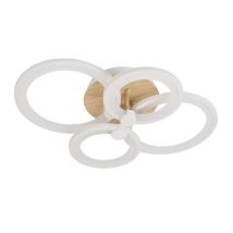 Plafon Sydney 76w 3000-4000-6500k Blanco/madera Clara