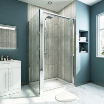Pivot Shower Enclosure 800 X 700 Mm Glass Screen Door Cubicle Panel - Elegant