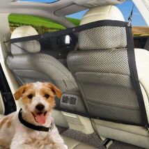 Ulisemdog Auto-absperrnetz, Haustier-autonetz, Barriere Für Den Rücksitz Mit Verstellbarem Seil Und Haken Für Die Meisten Autos, 115 Cm X 62 Cm