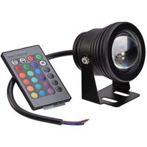 Pool Source Lámpara Led Control Remoto Luz Subacuática Que Cambia De Color Luces De Estanque De Acuario (black Shell Rgb) 10w [clase Energética A]