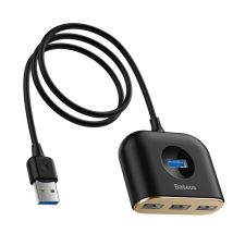 Basetech - Baseus Square Rund 4in1 Hub Adapter 1x Usb 3.0 3x Usb 2.0 Micro 1m Usb - Hub - Adapter
