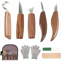 10-teiliges Holzschnitzwerkzeug-set Aus Kohlenstoffstahl, Holzschnitzwerkzeuge Mit Hakenmesser, Professionelles Schnitzmesser, Holzgravurwerkzeuge Für