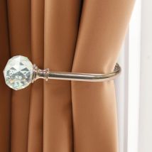 Litzee - Curtain Tiebacks Wall Hooks U Metal Curtain Tiebacks, Metal Curtain -2 Pack